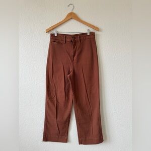 Quince Organic Cotton Wide-Leg Crop Pants NWT Size 27